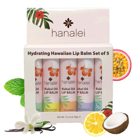 Hanalei lip balm Island Mint tube provides long-lasting hydration for dry lips.
