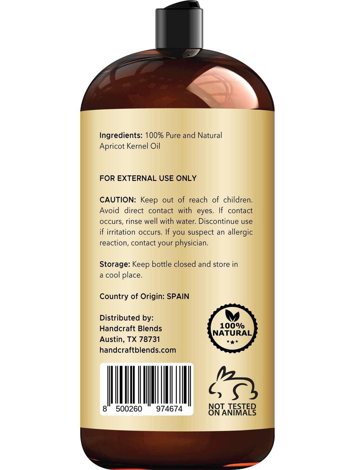 Handcraft Blends Apricot Kernel Oil texture highlights smoothness for homemade blends.