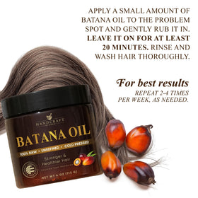 Handcraft Blends Batana oil hexane-free cruelty-free label visible.