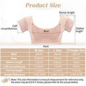 Handepo underarm sweat vest white side view highlighting elastic fit and comfort