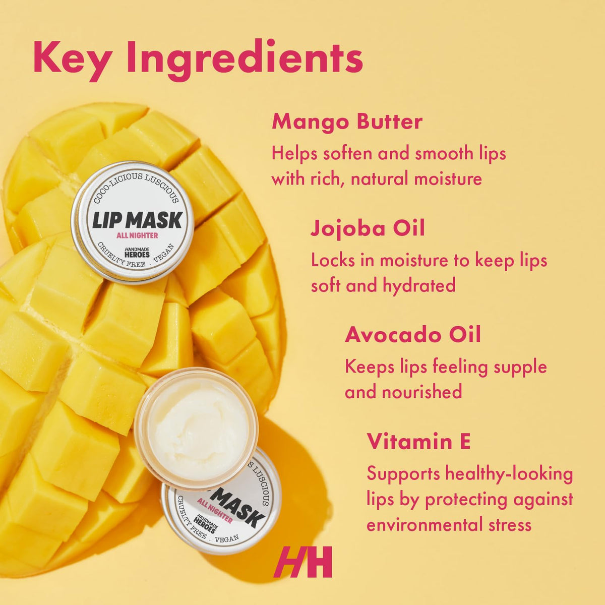 Handmade Heroes jojoba oil exfoliator close-up reveals fine sugar grains for even exfoliation.