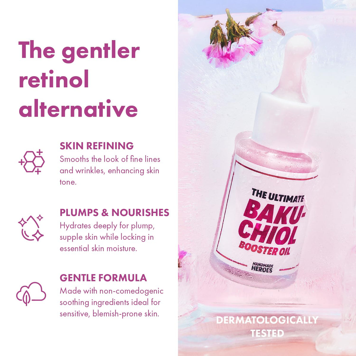 Handmade Heroes neck décolleté care application demonstrating gentle lifting around the neck.
