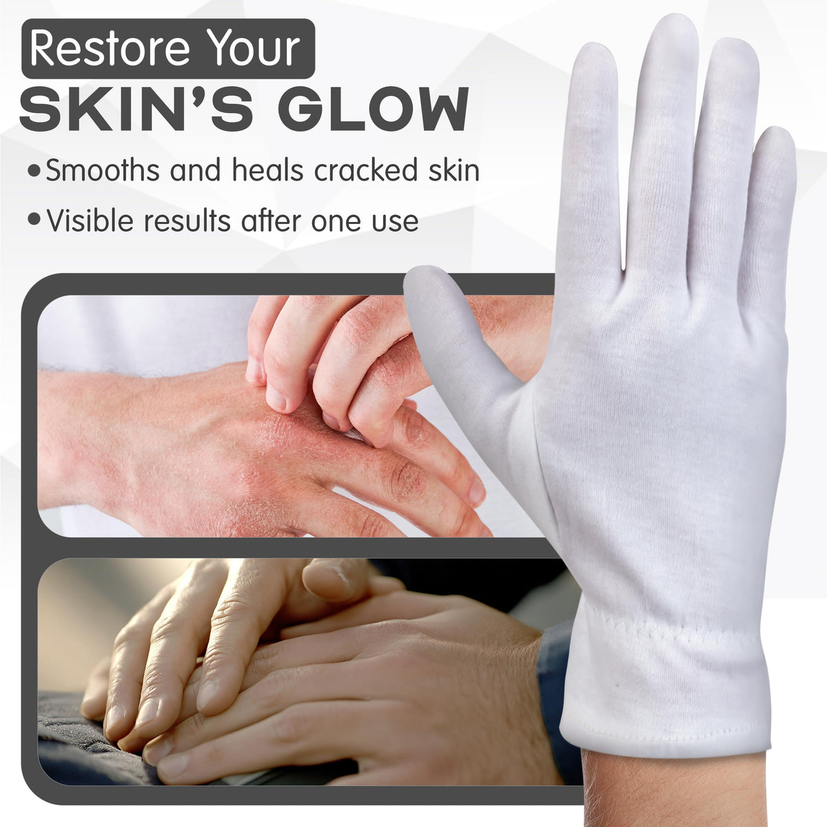 HandsAllright spa-ready gloves for pampering routines, protecting hands during delicate tasks.