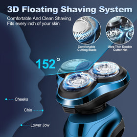 Handsomeface razor with LED display and cordless operation for easy battery checks