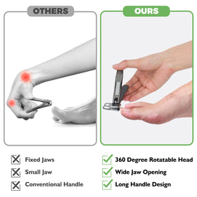 HANDWENG 4-in-1 set close-up with clipper, ear pick, file, and case