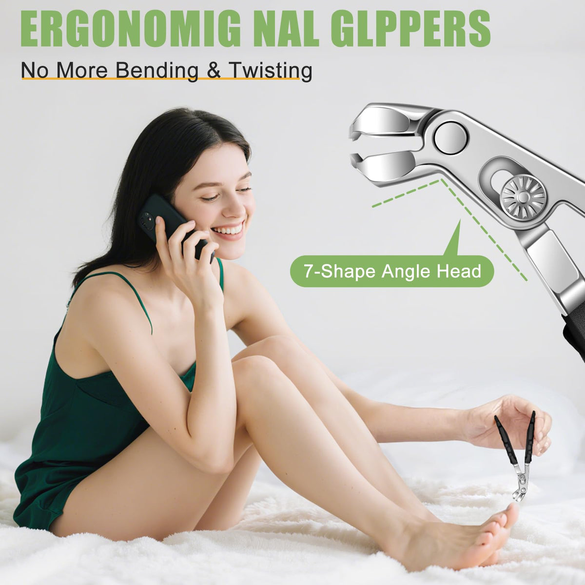 HANDWENG heavy-duty ingrown toenail clippers designed for thick nails and smooth trims.