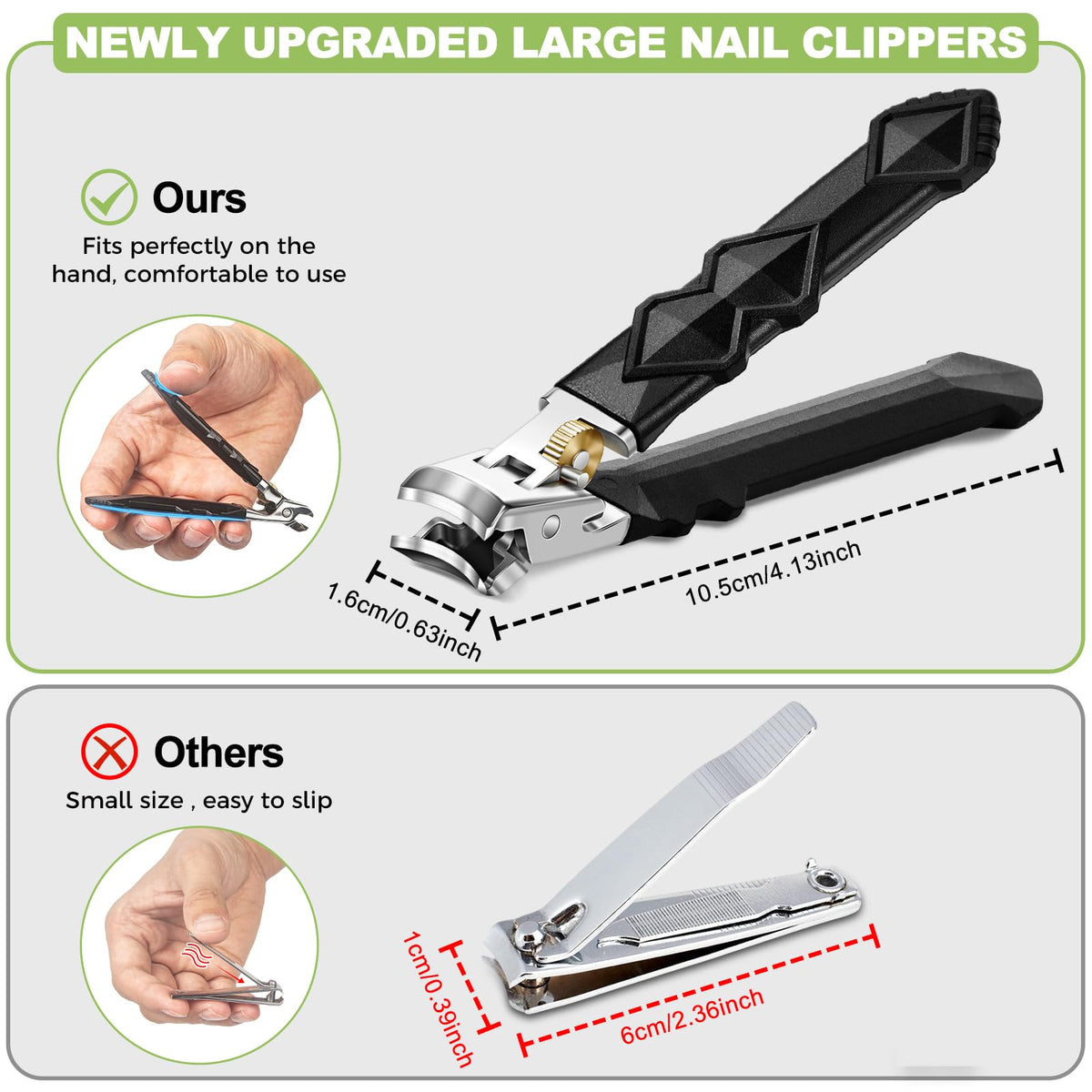 HANDWENG nail file finishes edges for smooth, polished nails.