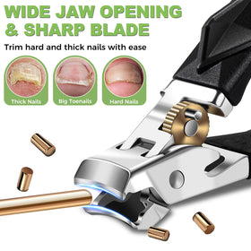 HANDWENG slanted nail clippers designed to follow natural nail shape for precise cuts.