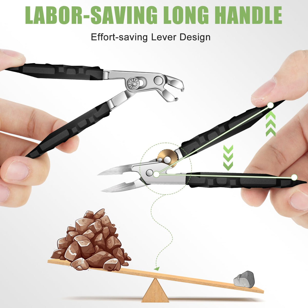 HANDWENG splash-proof catcher captures clippings for mess-free trimming.
