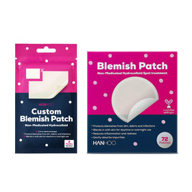 HANHOO Custom Blemish Patch covers large clusters on chin and jaw for discreet healing.