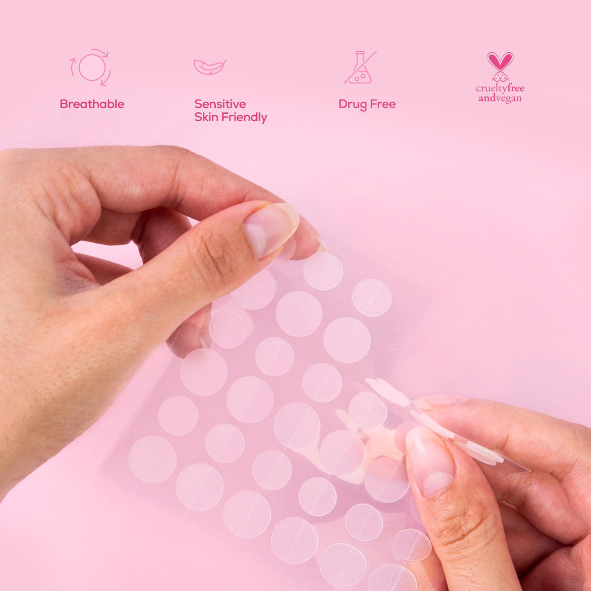 Night-time application: Hanhoo patch on cheek for blemish care