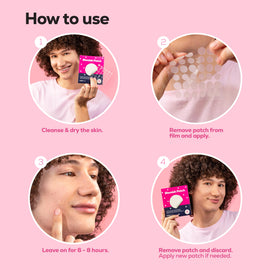 Hanhoo hydrocolloid patch appears transparent on skin