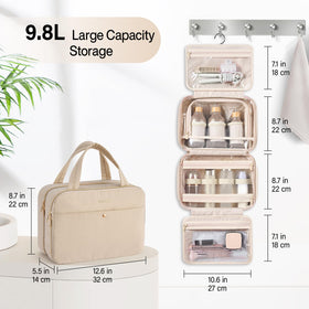 Hanke jewelry compartment keeps necklaces and rings neatly organized during travel.