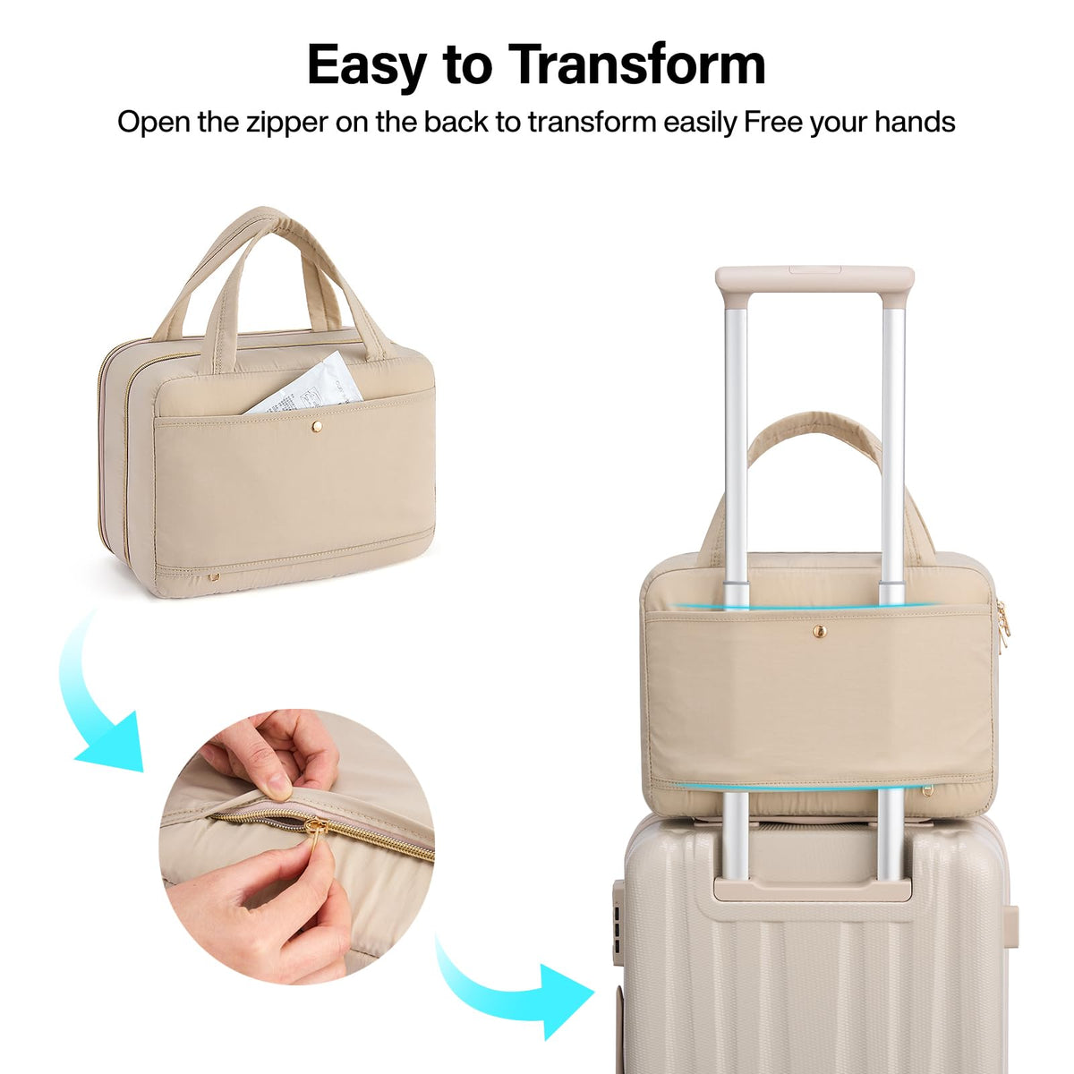 Hanke mesh pockets provide quick access and item visibility.
