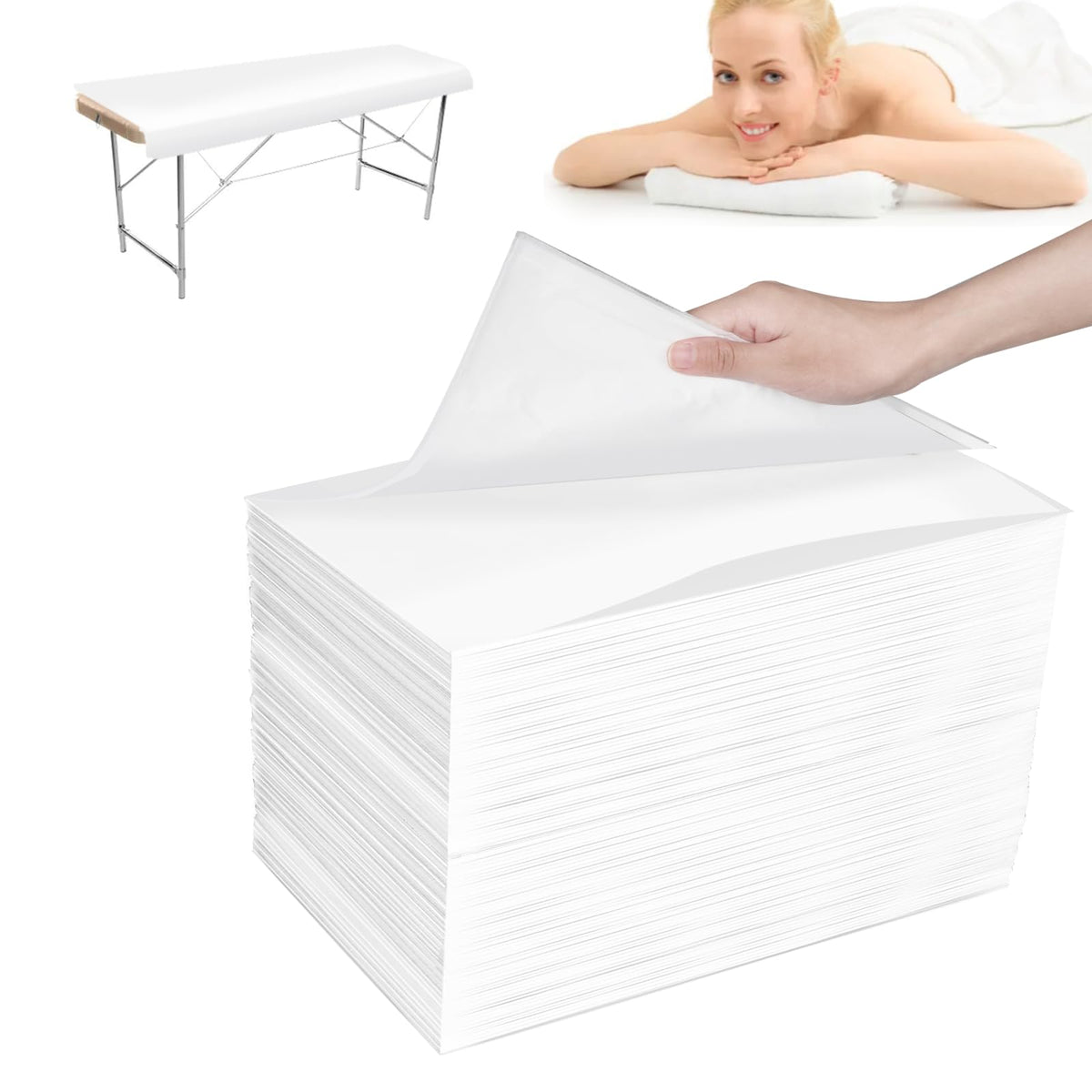 HANLIANGRJD disposable bed sheets 315x71 on a massage table for clean sessions.