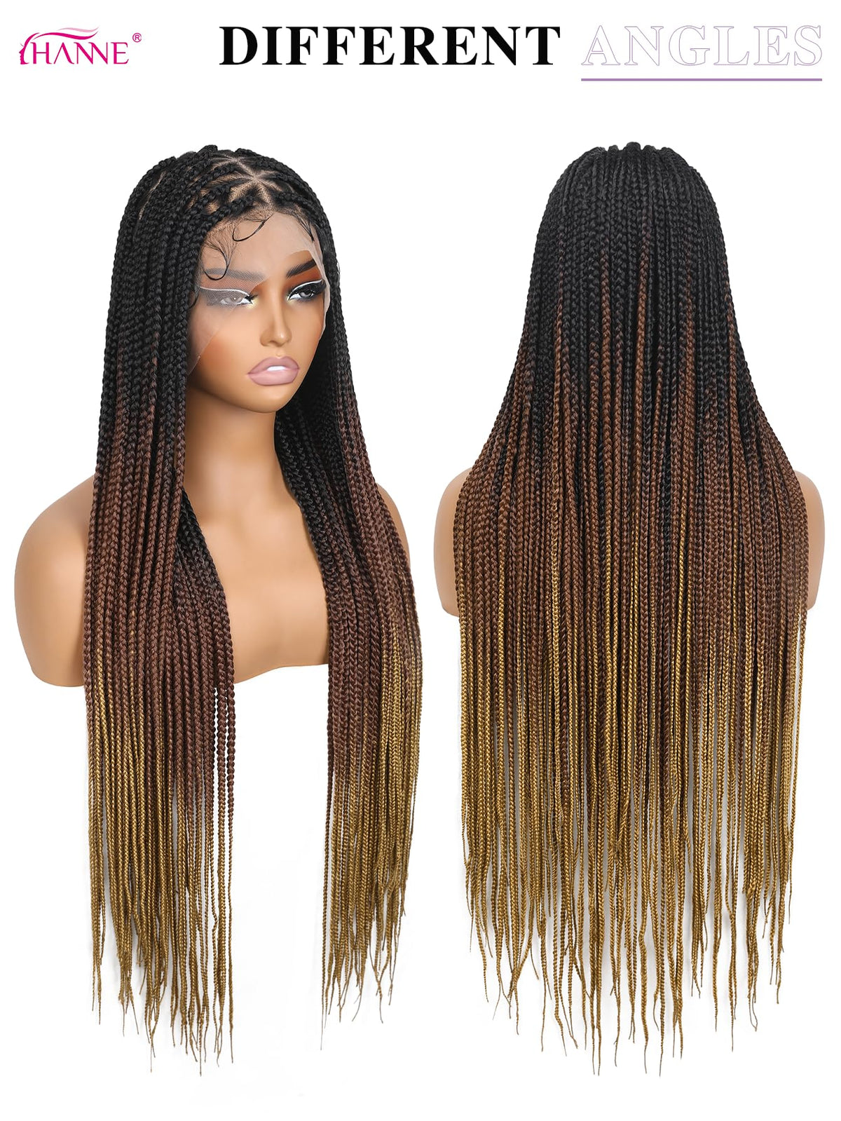 HANNE 100-percent handmade lace wig with adjustable cap for secure fit.