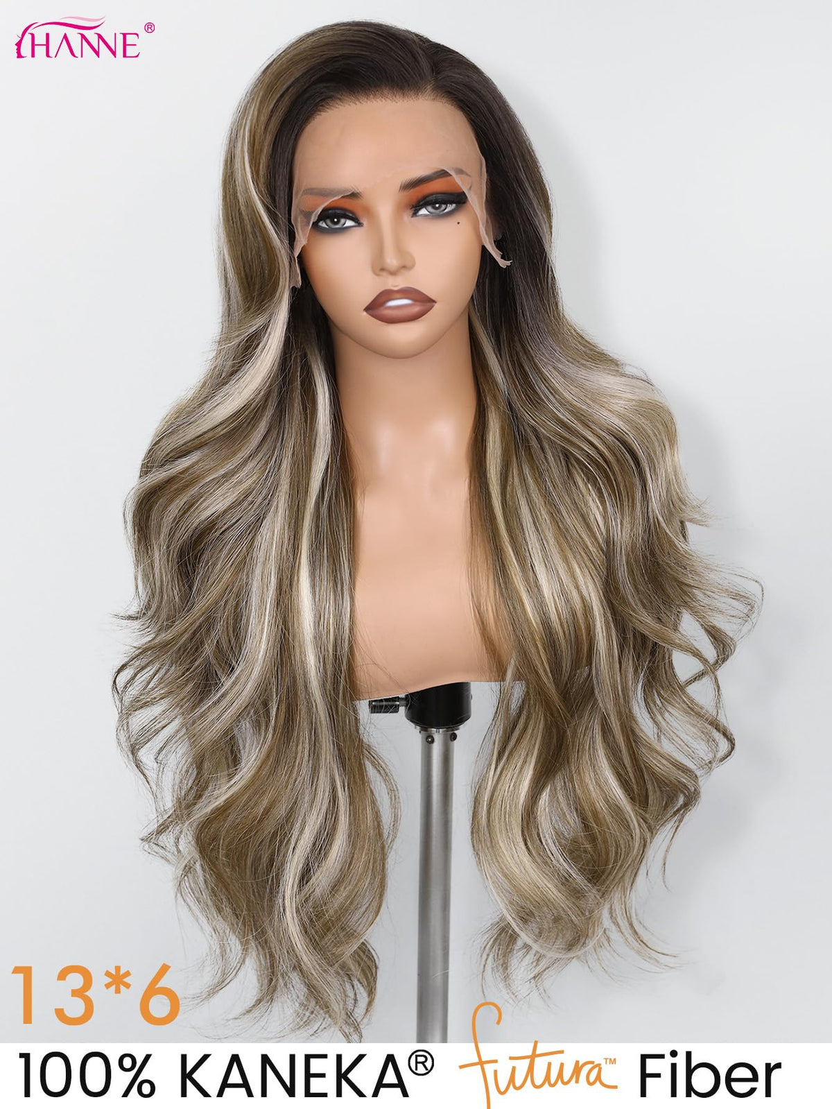 HANNE 29in wavy flip curl shows dramatic length and movement.