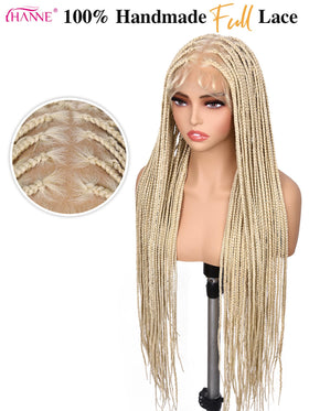 HANNE 34-inch knotless box braids for sleek, long-length style.
