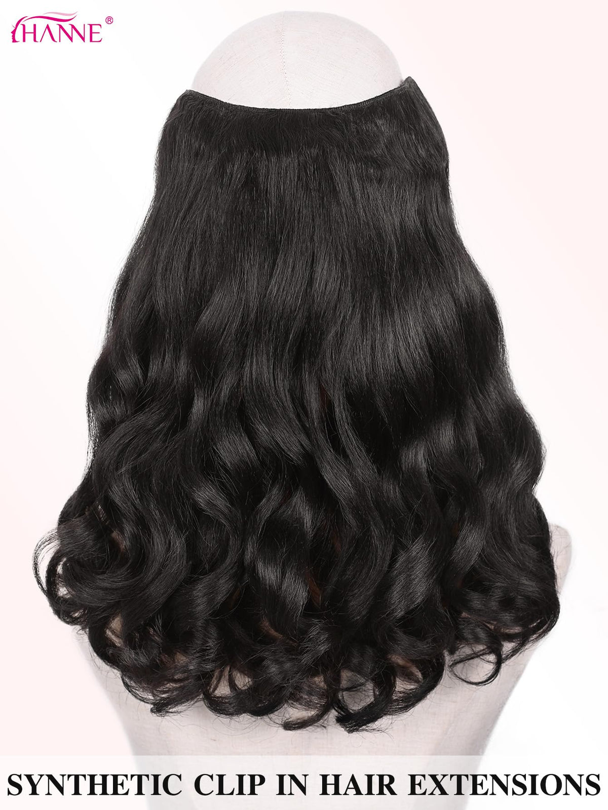 HANNE clip-in hair extensions with heat-resistant fiber for versatile styling