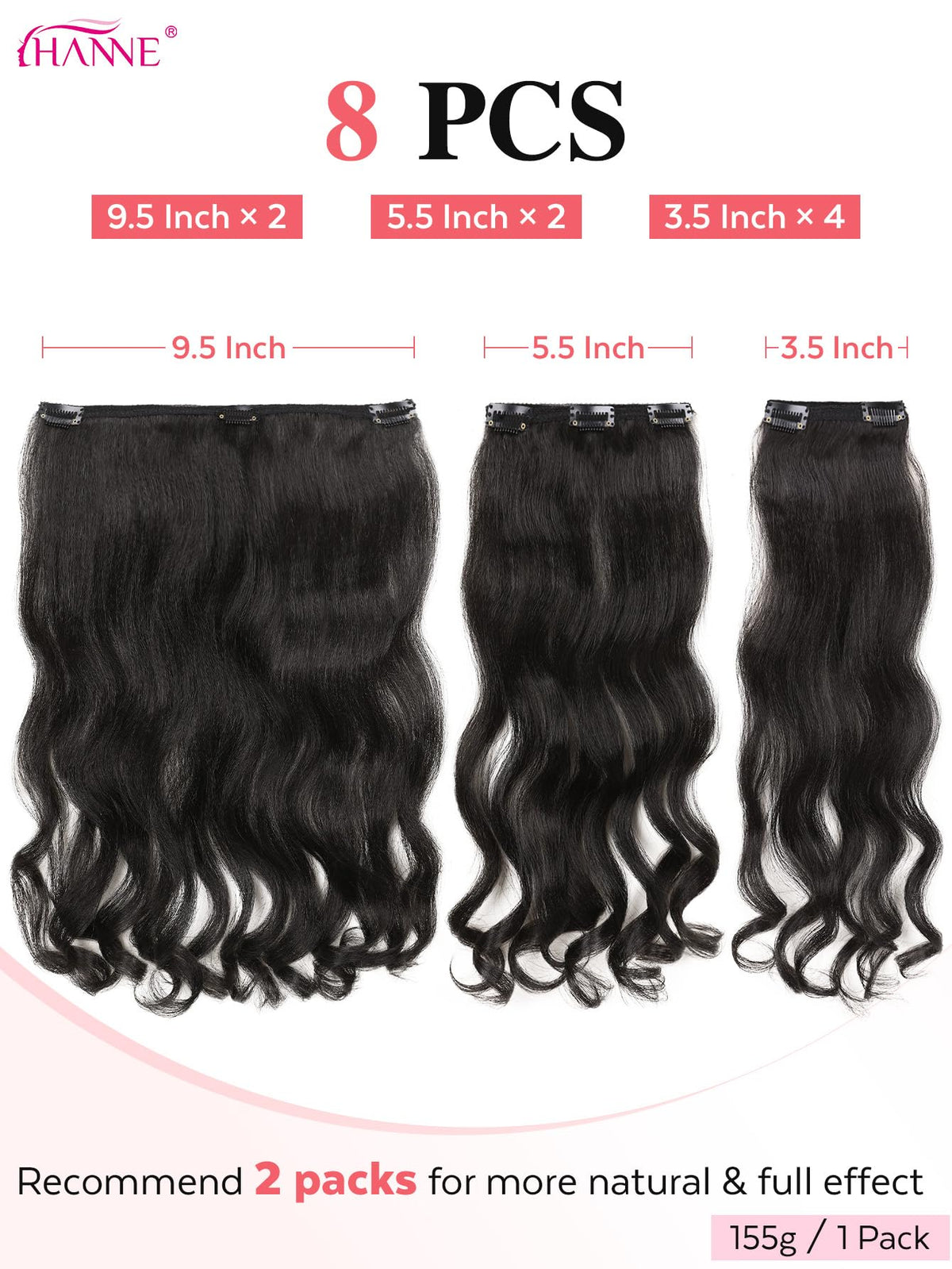 HANNE ideal for work or events with defined curly texture