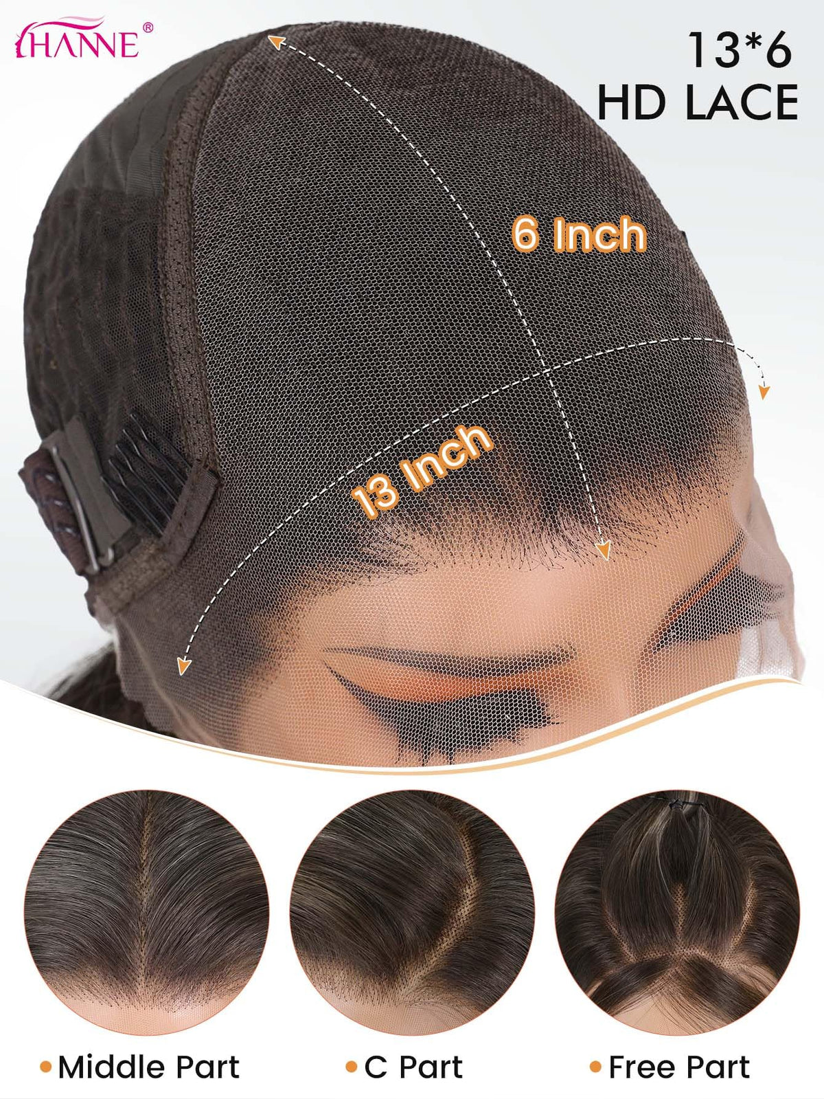 HANNE glueless quick-wear design enables easy, glue-free application.