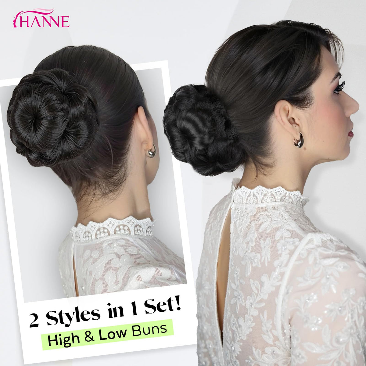 HANNE wedding updo bun for elegant occasion styling