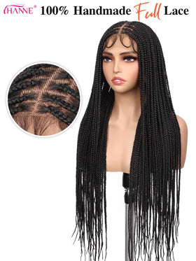 HANNE knotless box braid wig with neat, long-lasting 3-strand braids.