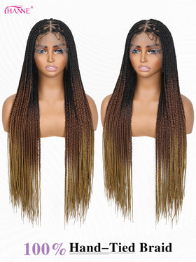 HANNE knotless braid wig with baby hair enables seamless daily styling.