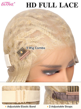 HANNE knotless glueless braided wig provides secure, comfortable wear.