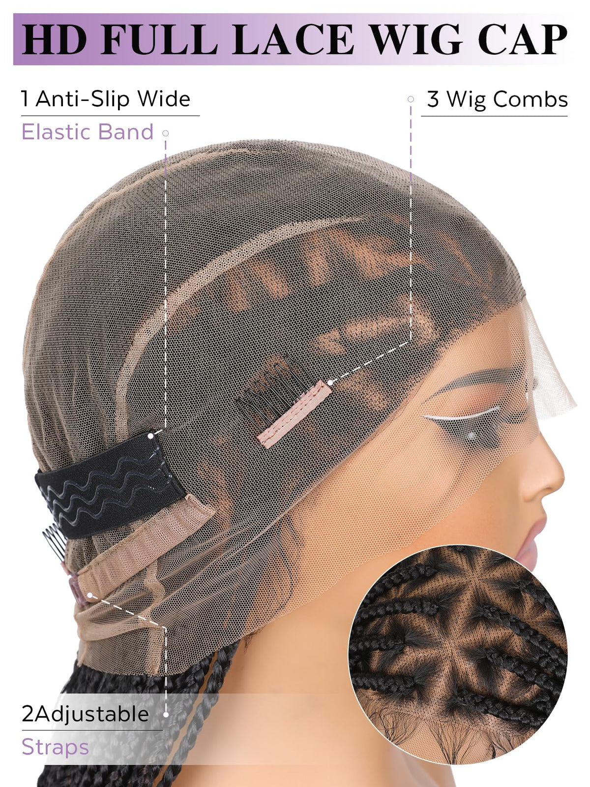 HANNE lightweight 32inch wig keeps you comfortable during long days.