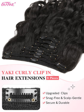 HANNE no-snag design with five clips secures hair without pulling