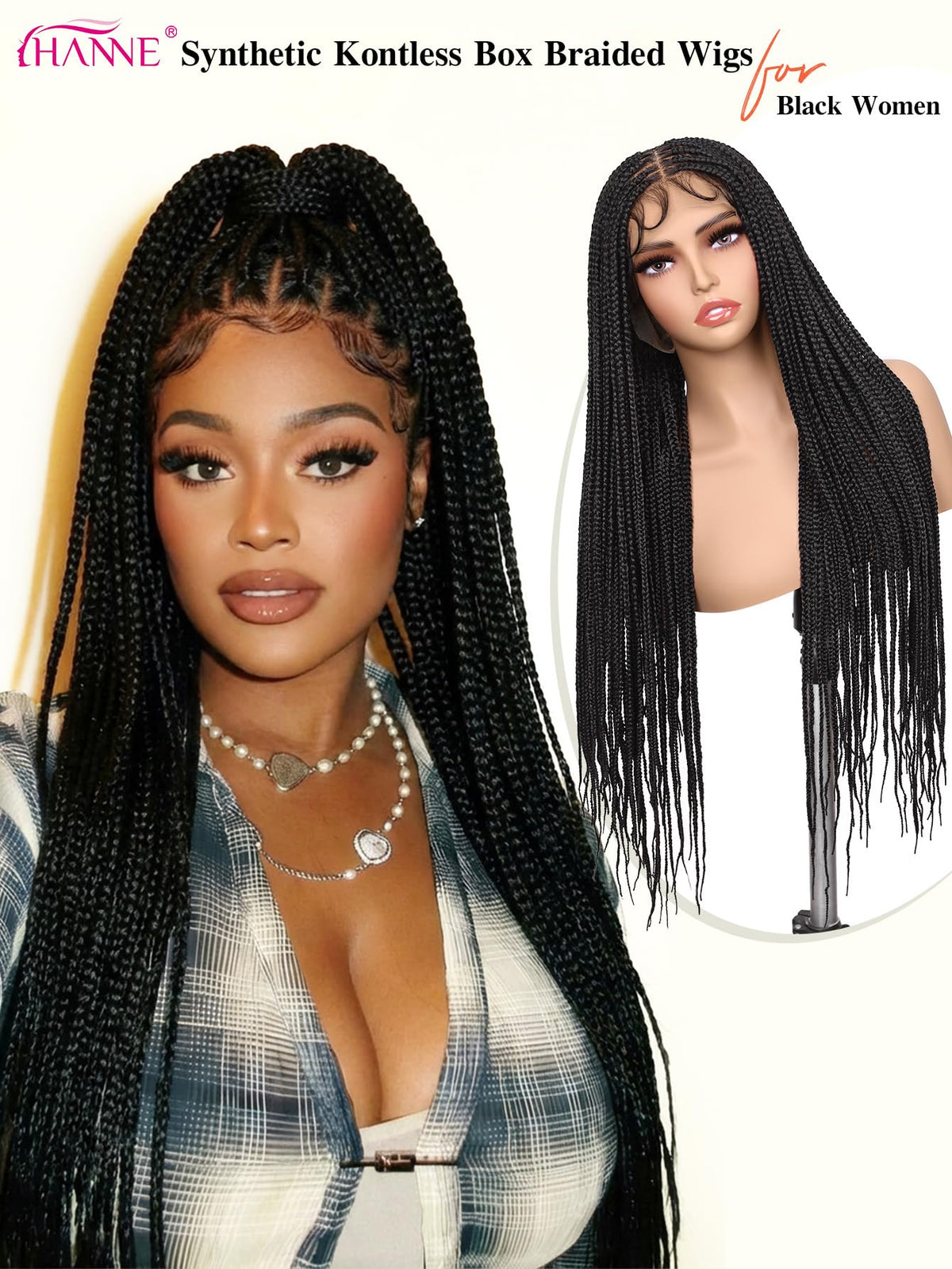 HANNE preplucked baby hair creates a natural hairline and soft edges.