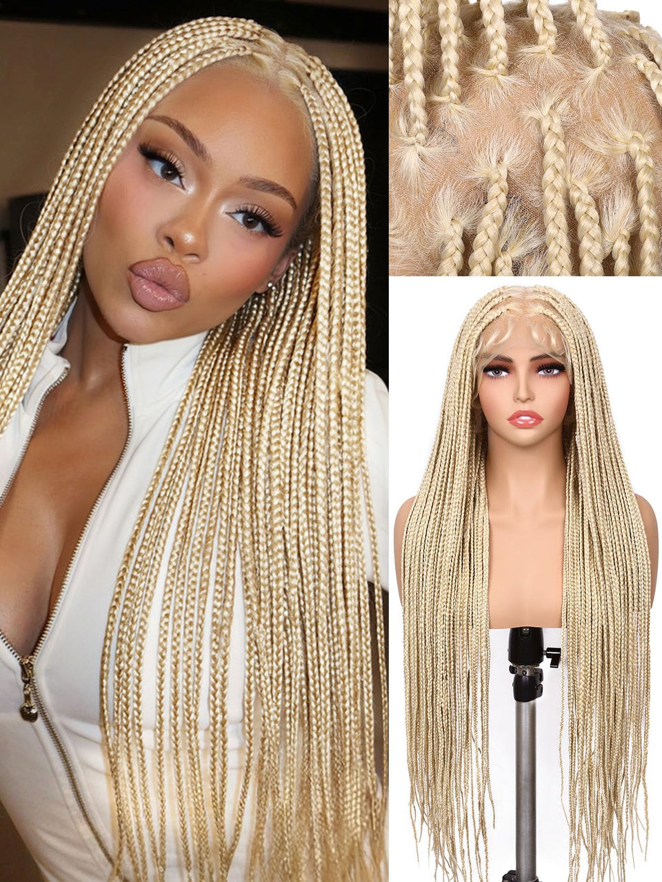 HANNE real full lace base with a natural-looking hairline for seamless styling.