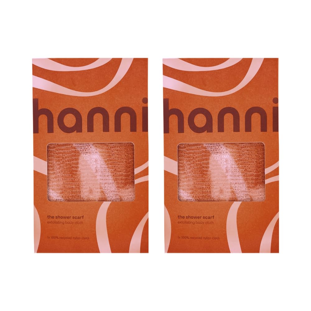 HANNI Extra-Long Shower Scarf back scrub for smoother skin after showering