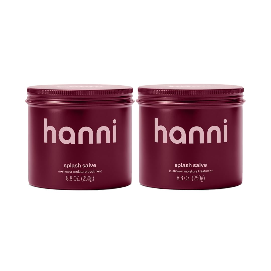 HANNI Splash Salve bottle close-up for in-shower hydration and nourishment