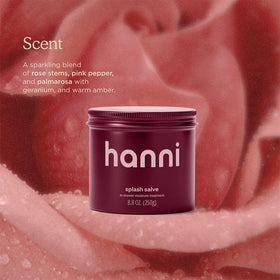 HANNI Splash Salve used in shower routine for efficient hydration