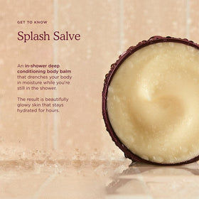 HANNI Splash Salve jar side view with creamy texture ready for quick absorption