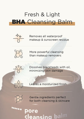 Hanskin BHA Pore Cleansing Balm makeup removal in a travel-friendly, mess-free format.