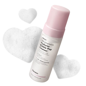 Hanskin Hyaluron Bubble Pop Cleanser bottle front for daily hydrating cleanse.