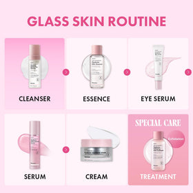 Hanskin Hyaluron Bubble Pop Cleanser glass-skin routine visual for glow.