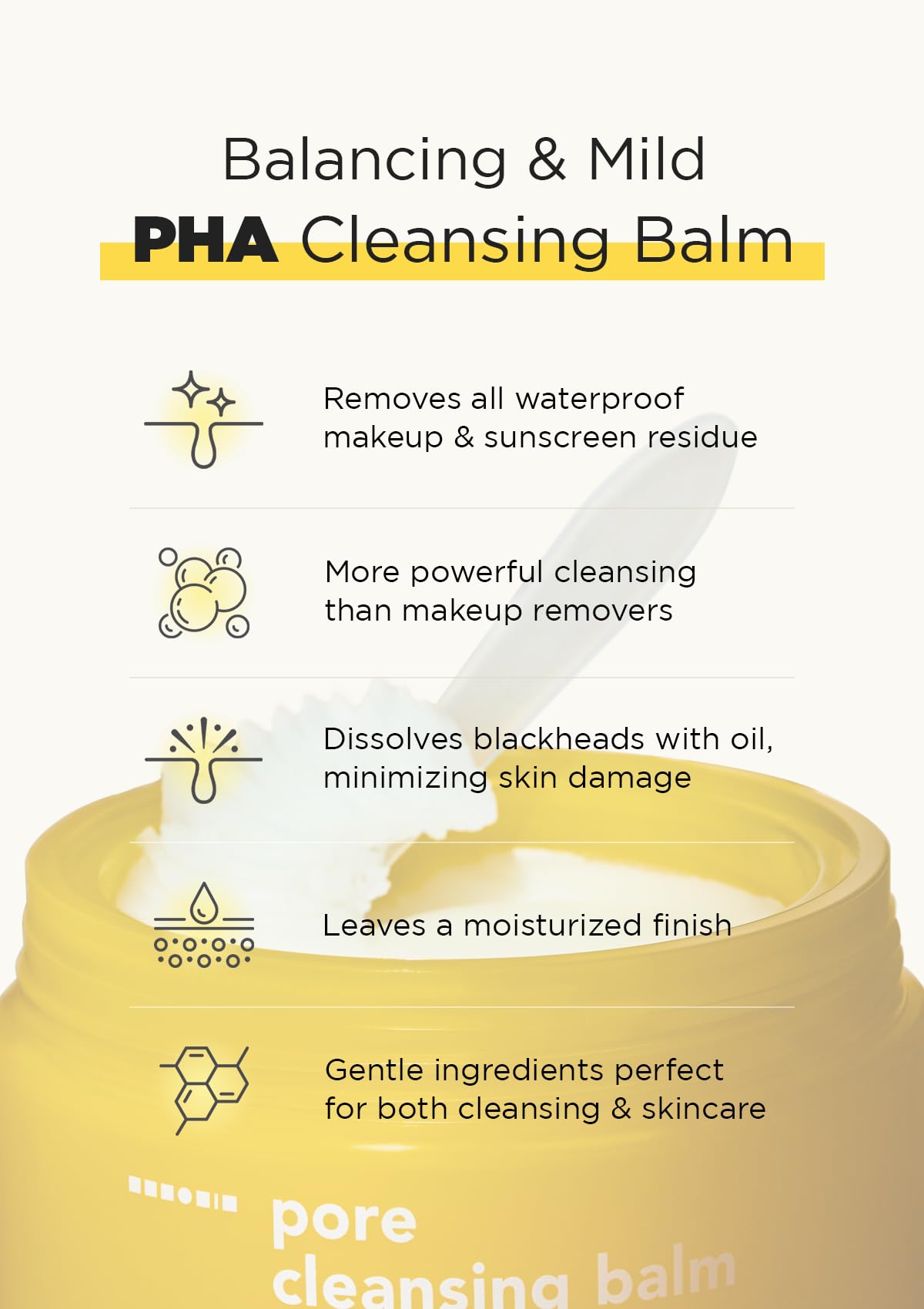 Model applying Hanskin PHA Pore Cleansing Balm for makeup removal