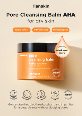Hanskin melting balm transforms from solid to oil for makeup removal