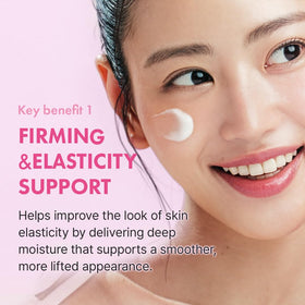 Hanskin Real Complexion with niacinamide and vitamin E supports moisture and even tone.