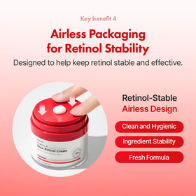 Hanskin retinol cream applied during gentle skin application