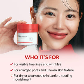 Hanskin retinol cream packaging displayed on a clean vanity