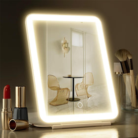 Hansong folding makeup mirror with lights for travel and precise makeup on the go.