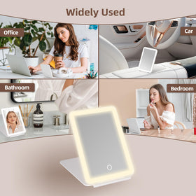 Hansong portable folding mirror with protective cover for on-the-go use.