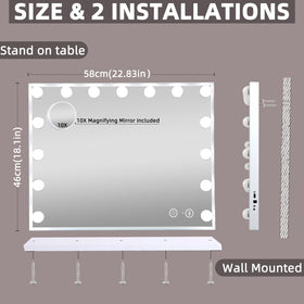 Hansong vanity mirror with Bluetooth speakers and microphone for hands-free calls.