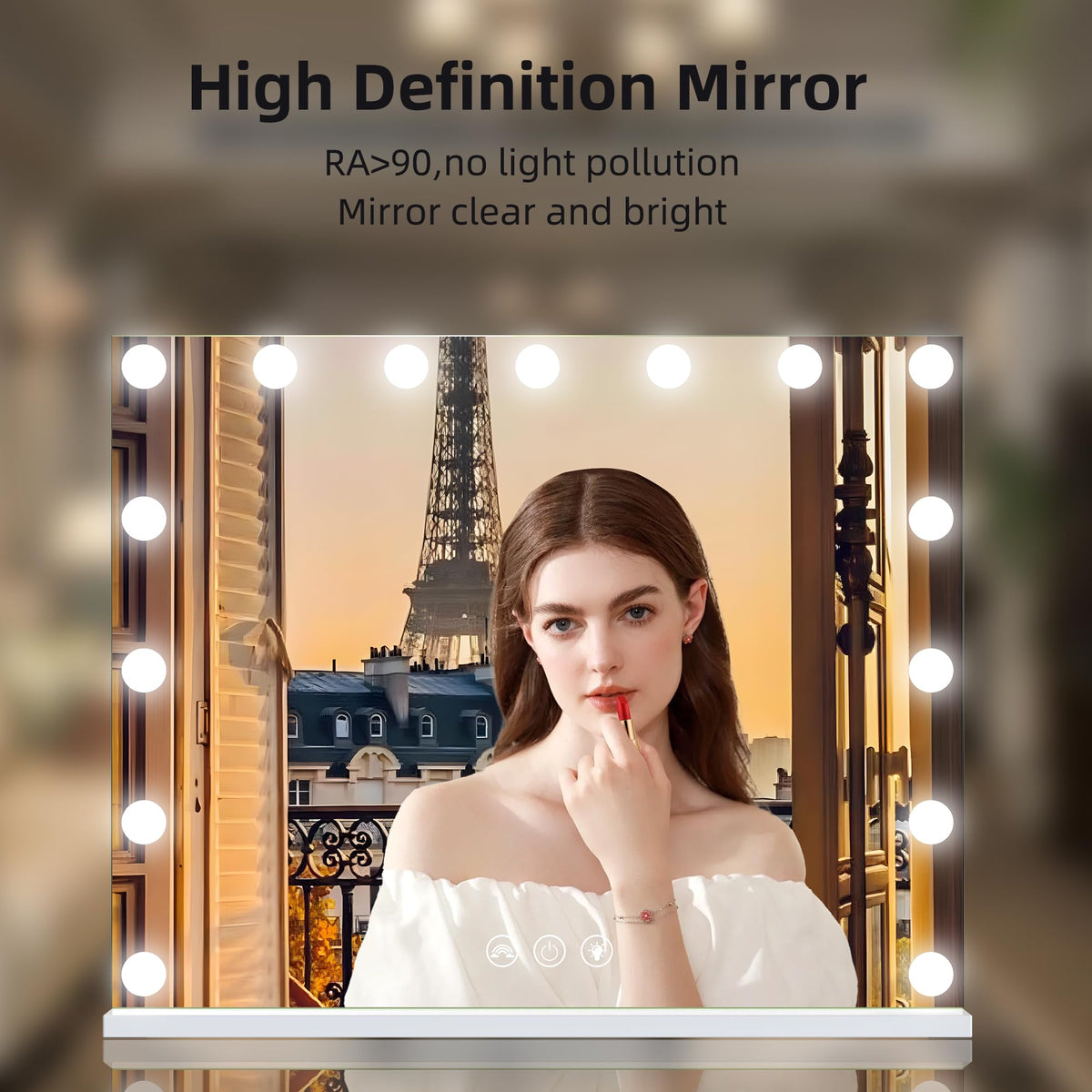 Hansong vanity mirror desk or wall mounting saves space and adapts to rooms.