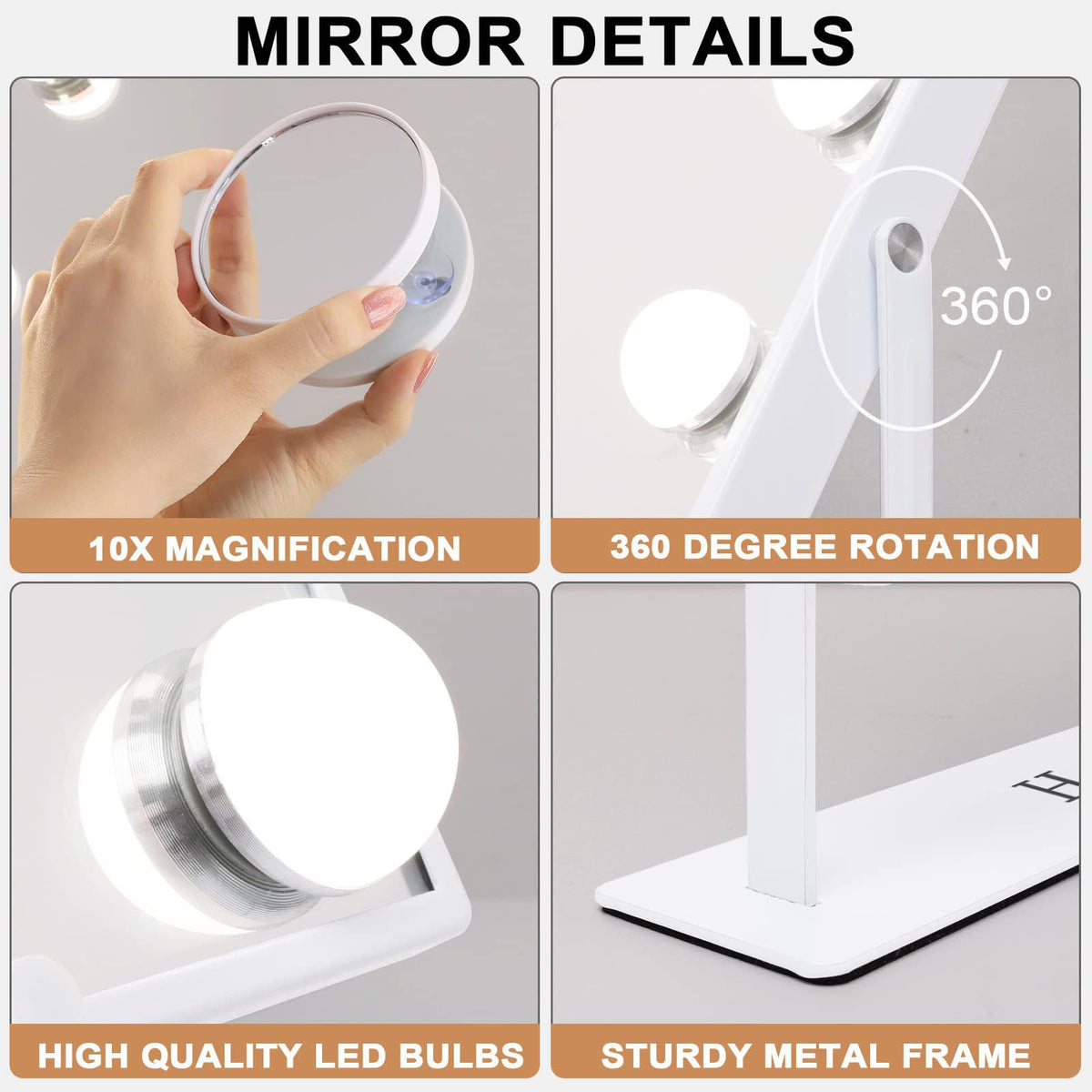 Hansong vanity mirror LED bulbs with long 50,000 hour lifespan
